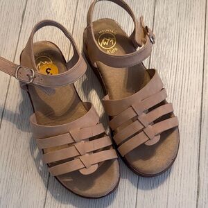 Natural Tone Strappy Kids Sandals
